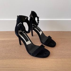 RAG & BONE TAMIRA STRAPPY STUDDED SANDAL in Black Suede